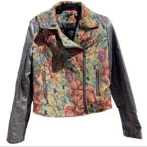 Miss Me Floral Moto Jacket